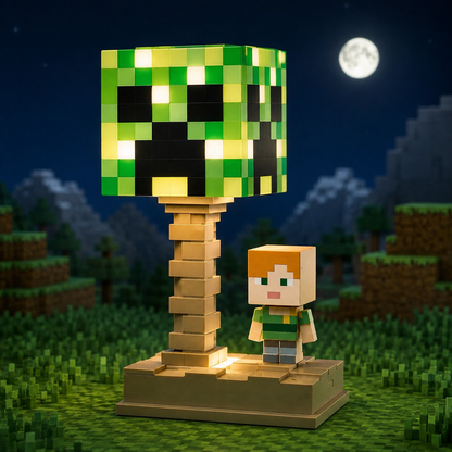 Pixel Block Glow Craft Table Lamp