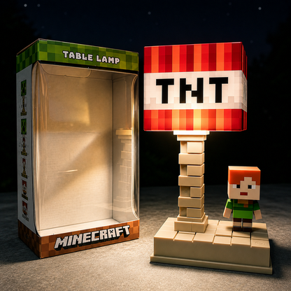Pixel Block Glow Craft Table Lamp
